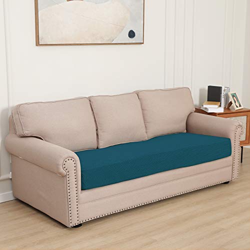 Stretch 1 Piece Oversized Couch Cushion Cover for Sofa (X Large / Peacock Blue)