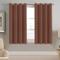 Blackout Curtain for Bedroom Small Window Kitchen Blackout Curtains 45 inch Length Energy Saving Solid Grommet Blackout Drape (52"W x 45"L (Pack of 1) / Washed Spice)