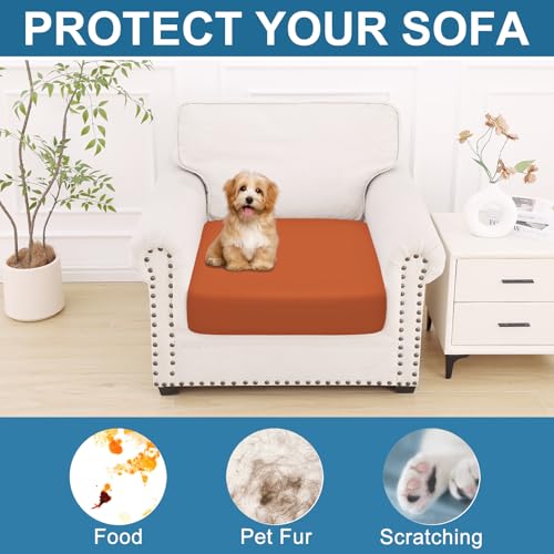 Couch Cushion Covers (Rust / Seat 1 Pack)