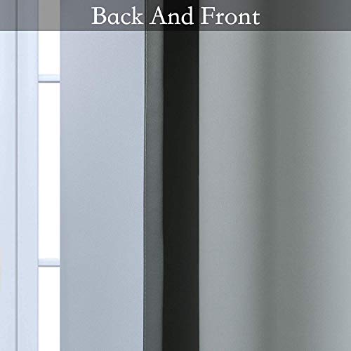 Grey to White Ombre Room Darkening Curtains 84 inches (52"W x 84"L (Pack of 1) / Grey)