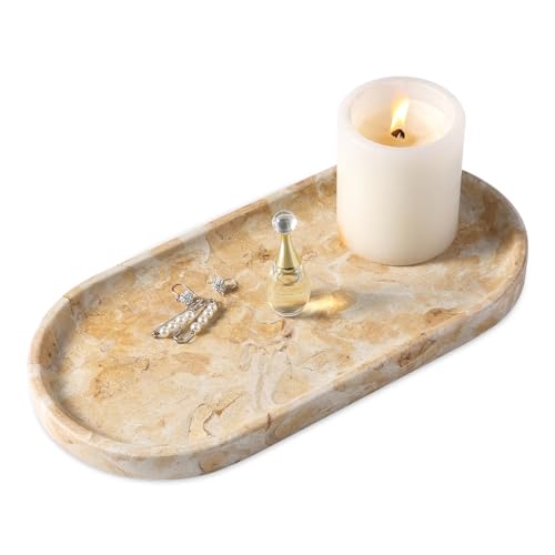 Egypt Natural Marble Tray (Gold Marble-pearlly Yellow / 12" x 6" x 0.8")