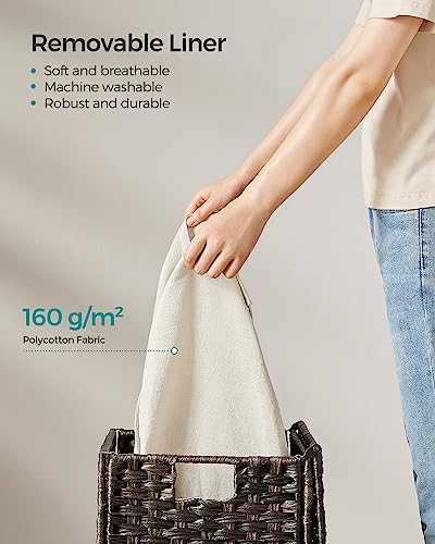 Woven Storage Basket with Lid (35 L / Brown)