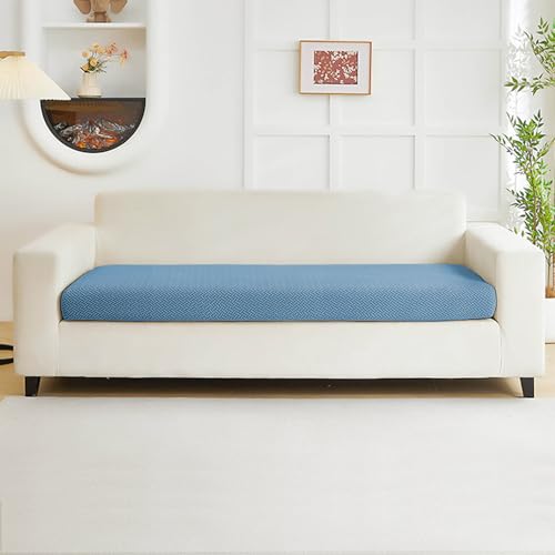 Couch Covers for 3 Cushion Sofa Pet Friendly Couch Cushion Covers Universal Sofa Covers Washable Stretch Slipcovers for Sectional Sofa (Texture Blue / Large Triple Seat Cover)