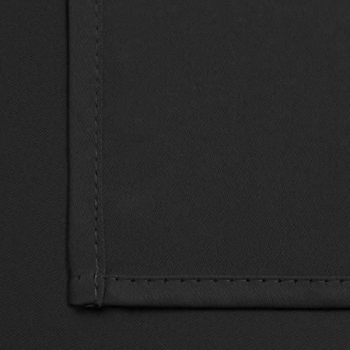 Room Darkening Curtains 42x63 inch Length Black (Black / 42"W x 63"L (Pack of 2))
