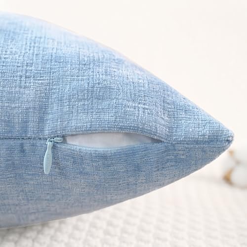 Decorative Couch Throw Pillow Covers 18 X 18 Inches Baby Blue (18" x 18" (Pack of 4) / Baby Blue)
