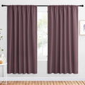 2 Panels Blackout Curtains (Dry Rose / 62"W x 72"L (Pack of 2))