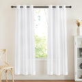White Sheer Curtains 72 inches Long (White / 42"W x 72"L (Pack of 2))