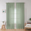 Sheer Curtains (Sage Green / 42"W x 78"L (Pack of 2))