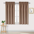 Blackout Curtains for Bedroom Living Room 42 x 45 Inch Long Khaki (Khaki / 42"W x 45"L (Pack of 2))