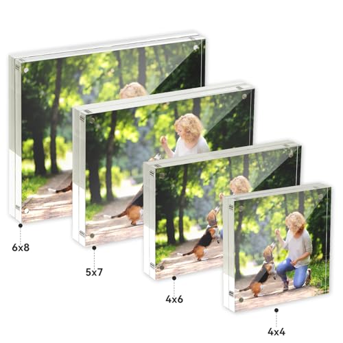 Acrylic Magnetic Photo Frame (4x6"(5 Pack))