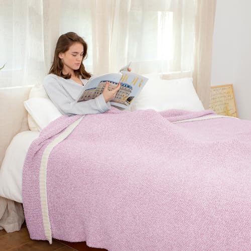 Lilac Throw Blanket for Couch (Heather Lilac / Throw-XL (50"x70"))