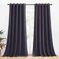 Blackout Curtain Panels for Bedroom (Greyish Purple / 70"W x 95"L (Pack of 2))