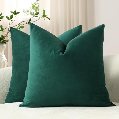 Euro Sham Covers 26x26 Green (Evergreen / 26" x 26" (Pack of 2))
