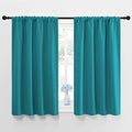 Peacock Blue Blackout Curtains Panels for Window (Peacock Blue / 42"W x 45"L (Pack of 2))