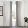 Extra Wide Total Blackout 96 Inch Curtains 70 Inches Wide for Living Room 2 Panels Modern Linen Blackout Curtain for Large Window Treatment Privacy Thermal Drapes Rod Pocket Pleated 72"W x 96"L Grey (Grey Beige / 70"W x 96"L (Pack of 2))