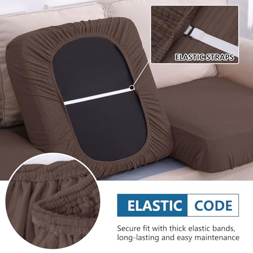 Waterproof Couch Cushion Covers for Pets (Brown / Backrest L)