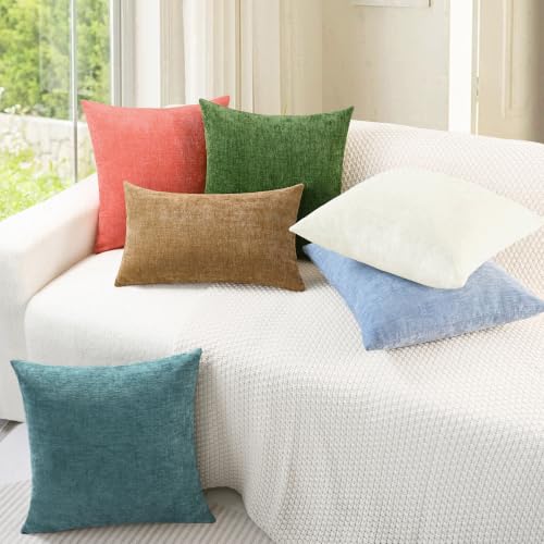 Decorative Couch Throw Pillow Covers 18 X 18 Inches Forest Green (18" x 18" (Pack of 2) / Forest Green)