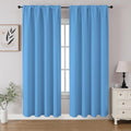 Light Blue Blackout Curtains 72 inch Length 2 Panels Set (Light Blue / 52"W x 72"L (Pack of 2))