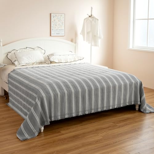 Couch Cover for Dogs (Striped Braid Grey / 71*118 inch)