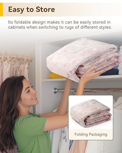 Washable Area Rug (Pink / 10' x 14' (Rectangular))