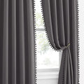 2 Panels Blackout Curtains (Dark Grey / 42"W x 63"L (Pack of 2))