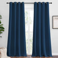Moroccan Blue Blackout Curtains 96" Long for Office (Moroccan Blue / 55"W x 96"L (Pack of 2))