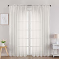 Ivory Sheer Curtains 72 Inches Long 2 Panels Set (Ivory / 52"W x 72"L (Pack of 2))