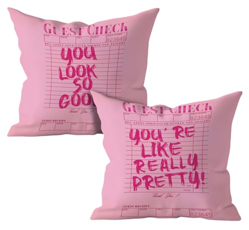 Hot Pink Throw Pillow Covers 20x20 Set of 2 (Hot Pink Pretty 20x20 Inch Set of 2)