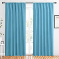 2 Panels Blackout Curtains (Teal Blue / 62"W x 84"L (Pack of 2))