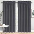 Wide Blackout Curtains for Bedroom 60 x 84 Inch Long Dark Grey (Dark Grey / 60"W x 84"L (Pack of 2))