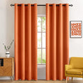 Fall Orange Blackout Curtains 84 Inch Long for Bedroom 52 Inch Wide (Orange / 52"W x 84"L (Pack of 2))