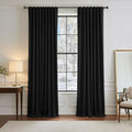 Black Out Curtains 96 inch Long (Black / 52"W x 96"L (Pack of 2))