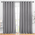 Blackout Silver Grey Curtains & Drapes for Bedroom (Silver Grey / 66"W x 90"L (Pack of 2))