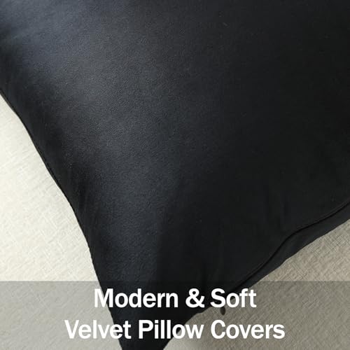 Euro Sham Covers 26x26 Black (Caviar / 26" x 26" (Pack of 2))