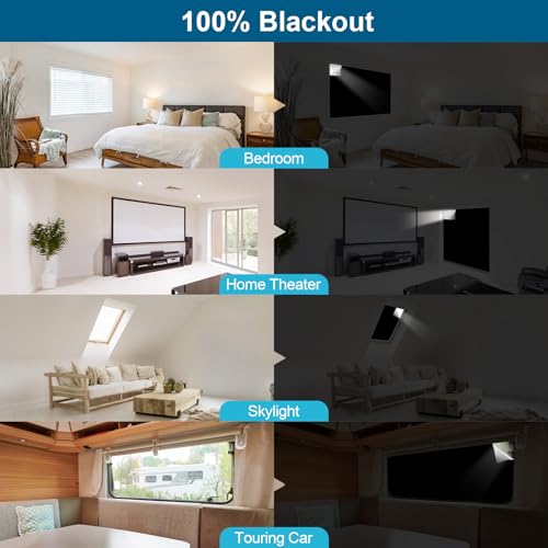 100% Blackout Curtains for Bedroom (Black / 57"W x 79"L (Pack of 1))