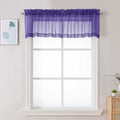 Purple Sheer Valances for Windows (Purple / 42"W x 16"L (Pack of 2))