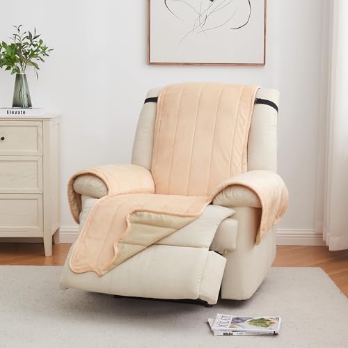 Velvet Recliner Cover (Recliner / 20- Velvet - Peach)