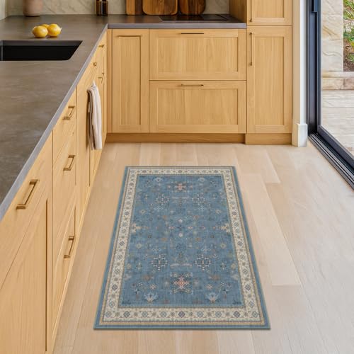 Blue 2x4 Runner Rug for Entryway Indoor (2' x 4' (Rectangular) / Dusty Blue)