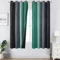 Black and Green Ombre Blackout Curtains 63 Inches Long (Black and Green / 52"W x 63"L (Pack of 2))