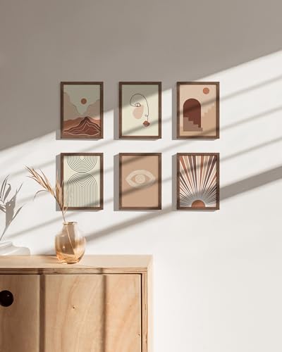 Walnut Wood 5x7 Picture Frames (Set of 09 / Walnut Oak / 5x7 in)