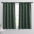 Blackout Curtains for Bedroom Living Room Nursery 63 inches Long (Dark Green / 34"W x 63"L (Pack of 2))