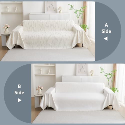 Couch Cover for Dogs (71" x 150" / 9# Lines Beige)