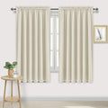 Wide Blackout Curtains for Bedroom 70 x 72 Inch Long Light Beige (Light Beige / 70"W x 72"L (Pack of 2))