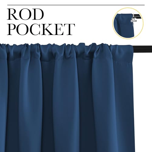 RV Blackout Curtains for Camper Windows (Moroccan Blue / 29"W x 50"L (Pack of 2))