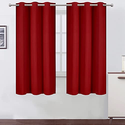 Red Blackout Curtains 42 x 63 Inch (Red / 42"W x 63"L (Pack of 2))