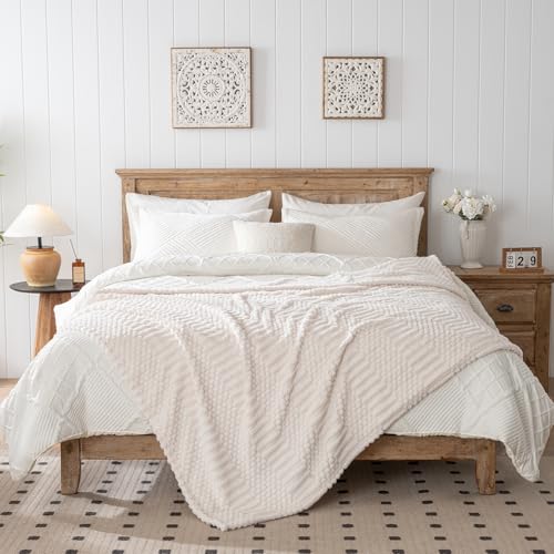 Beige Throw Blanket (Beige / Throw(50x60))
