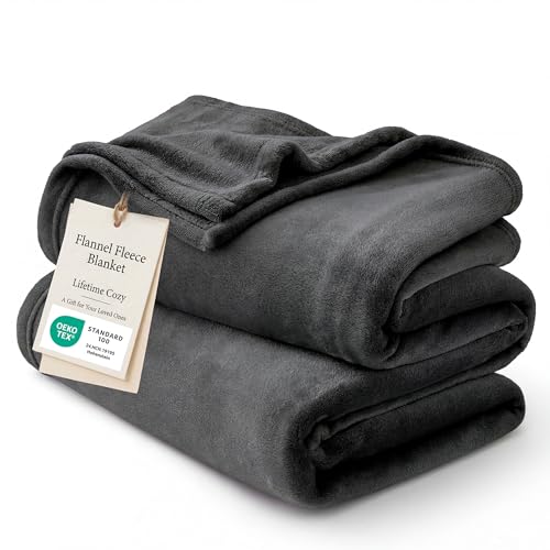 GentleSoft Fleece Blanket Twin XL (Charcoal / Twin XL (66" X 90"))