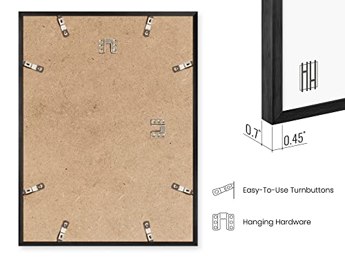 16x24 Black Metal Picture Frame (Set of 01 / Black Metal / 16x24 in)