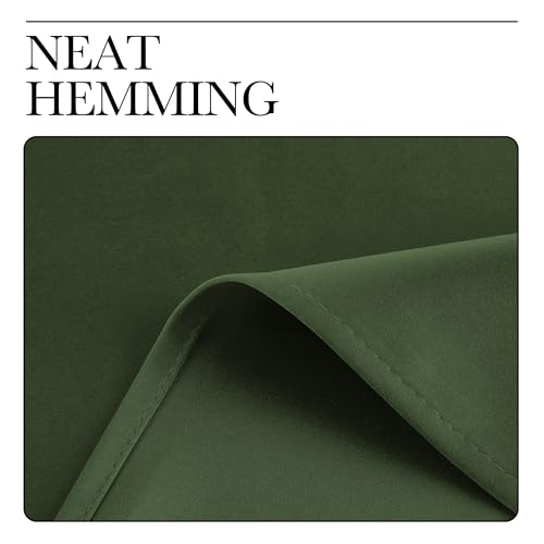 Dark Green Curtains for Bedroom (Dark Green / 52"W x 63"L (Pack of 2))