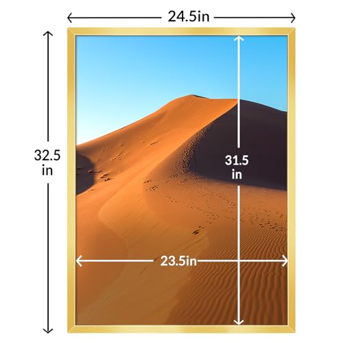 24x32 Picture Frame for Wall Display (Gold / 24x32)